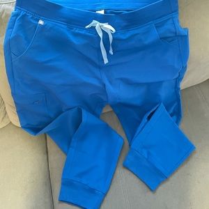 Figs royal blue tall jogger scrub pants